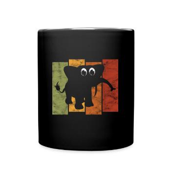 Eléphant éléphant pour enfants - Mug uni - noir - Devant