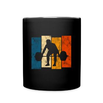 Musculation Bodybuilder GYM Fitnessstudio Retro - Mug uni - noir - Devant
