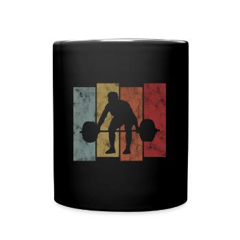 Musculation Bodybuilder GYM Fitnessstudio Retro - Mug uni - noir - Devant
