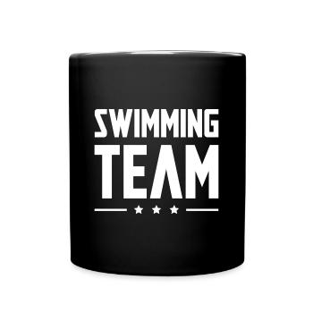 Swimming Team - Tasse einfarbig - Schwarz - Vorne