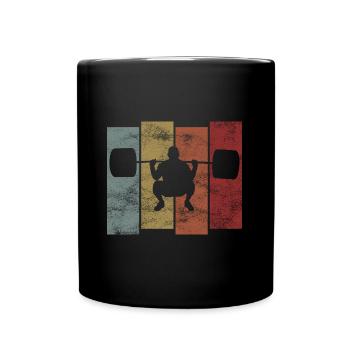 Musculation Bodybuilder GYM Fitnessstudio Retro - Mug uni - noir - Devant