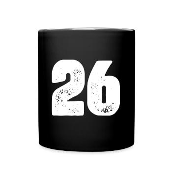 26 Number jersey - Full Colour Mug - black - Front