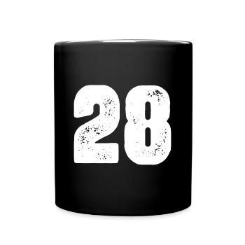 28 Number jersey - Full Colour Mug - black - Front