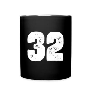 Maillot 32 Numéro - Mug uni - noir - Devant