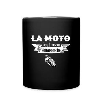 Homme Moto Motard Maillot motarde manche courte - Mug uni - noir - Devant
