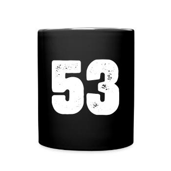 53 Numéro maillot - Mug uni - noir - Devant
