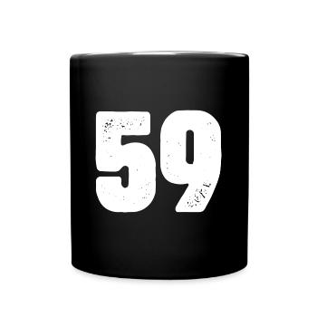 59 Maillot numéro - Mug uni - noir - Devant