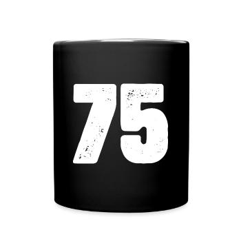 75 Number jersey - Full Colour Mug - black - Front