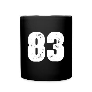 83 Maillot numéro - Mug uni - noir - Devant