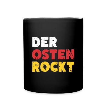 Der Osten Rockt Ossi Ostdeutschland - Tasse einfarbig - Schwarz - Vorne