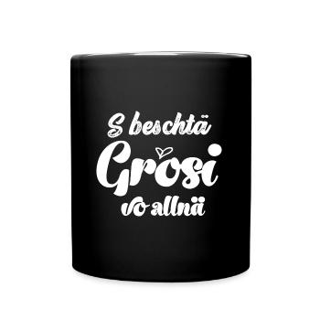 Beste Grosi s beschtä Grosi Oma Schweiz Grosi - Tasse einfarbig - Schwarz - Vorne