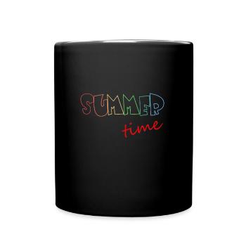 summer time, summertime, sommer, sommerzeit - Tasse einfarbig - Schwarz - Vorne