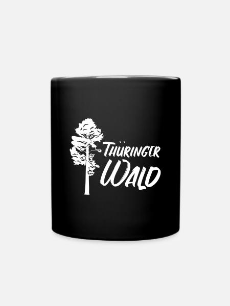 Thüringer Wald Thüringen Heimat Erfurt Wandern - Tasse einfarbig - Schwarz