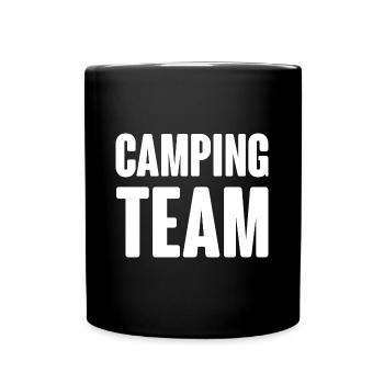 Camping Team - Tasse einfarbig - Schwarz - Vorne