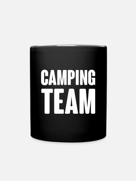 Camping Team - Tasse einfarbig - Schwarz