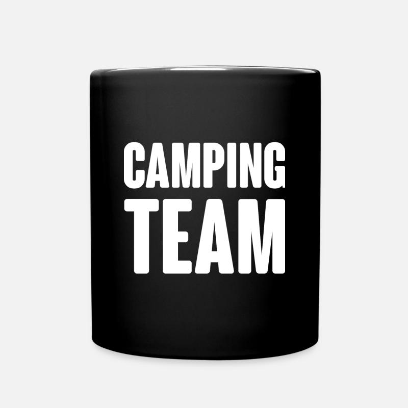 Camping Team - Tasse einfarbig - Schwarz