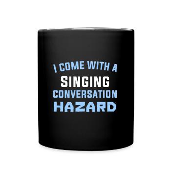 I come with a Singing conversation - Tasse einfarbig - Schwarz - Vorne