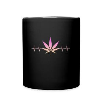 Kiffen Kiffer Stoner Weed Gras - Tasse einfarbig - Schwarz - Vorne