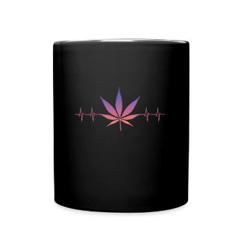 Kiffen Cannabis Weed Gras Sativa Indica Drugs - Tasse einfarbig - Schwarz - Vorne