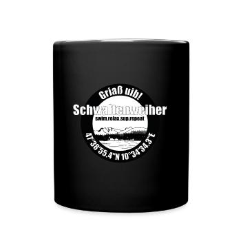 Der Schwaltenweiher - ein Juwel im Ostallgäu - Tasse einfarbig - Schwarz - Vorne