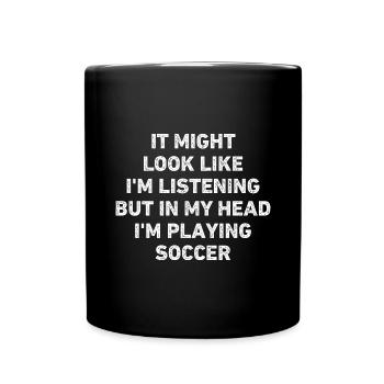 Soccer Player Funny - Full Colour Mug - black - Front