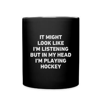 Hockey Player Funny - Full Colour Mug - black - Front