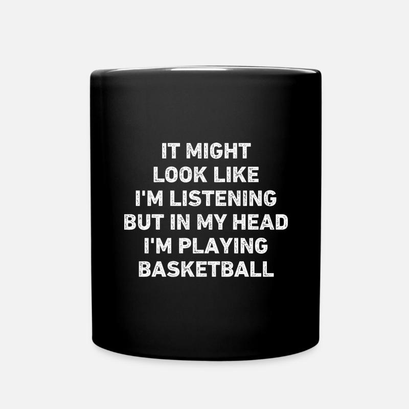 Basketballspieler lustig - Tasse einfarbig - Schwarz