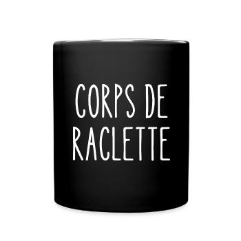 corps de raclette - Mug uni - noir - Devant