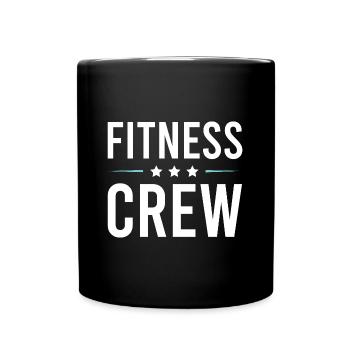 Fitness Crew - Tasse einfarbig - Schwarz - Vorne
