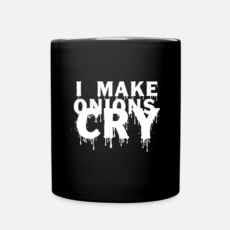 I make onions cry - super lustiges - Full Colour Mug - black