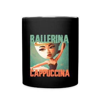 Ballerina Cappuccina,surreal,graffiti,painting - Full Colour Mug - black - Front