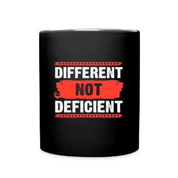 Autismus Autist ADHS Asperger Neurodiversity - Tasse einfarbig - Schwarz - Vorne