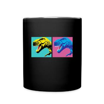 T-Rex PopArt C - Tasse einfarbig - Schwarz - Vorne