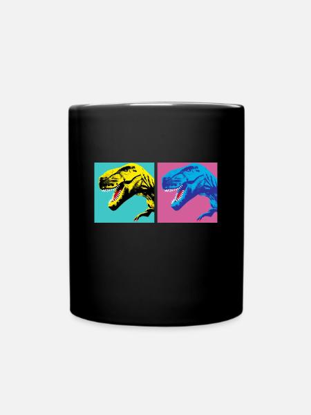 T-Rex PopArt C - Tasse einfarbig - Schwarz