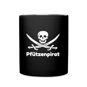 Pfütztenpirat - Lustiger Kosename Spitzname Kind - Tasse einfarbig - Schwarz - Vorne