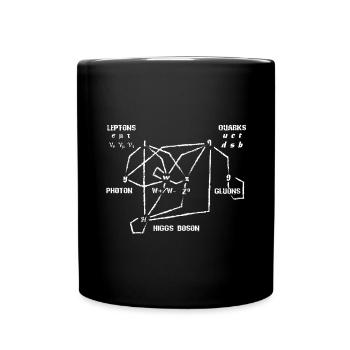 Higgs Boson Quarks - Tasse einfarbig - Schwarz - Vorne
