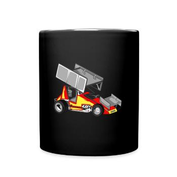Voiture de course voiture de course - Mug uni - noir - Devant