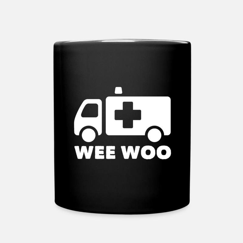 Rettungswagen Sanitäter - Tasse einfarbig - Schwarz