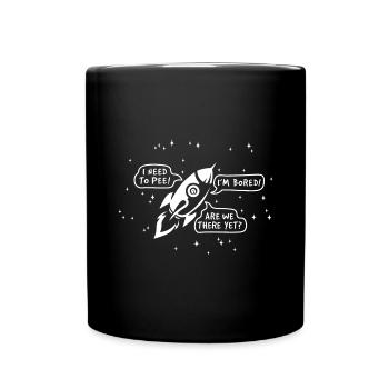 Fusée spatiale - Mug uni - noir - Devant