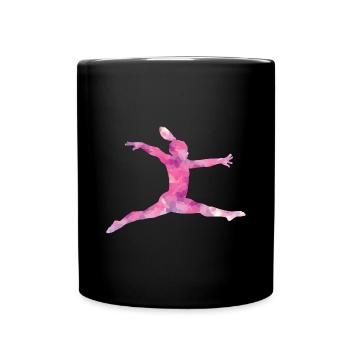 Pinke Turnerin - Tasse einfarbig - Schwarz - Vorne