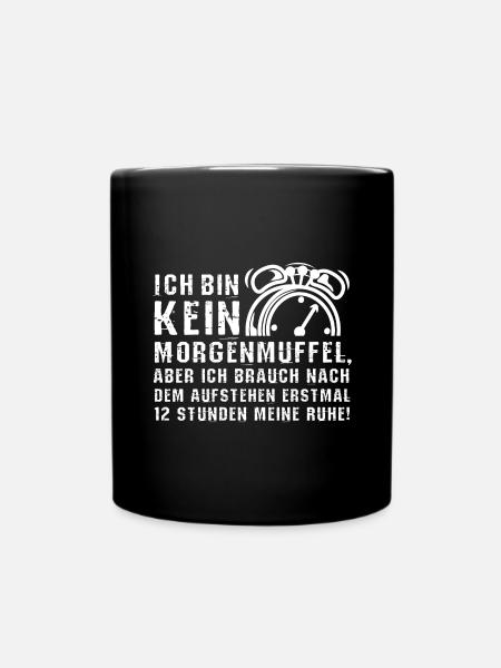 Morgenmuffel - Tasse einfarbig - Schwarz