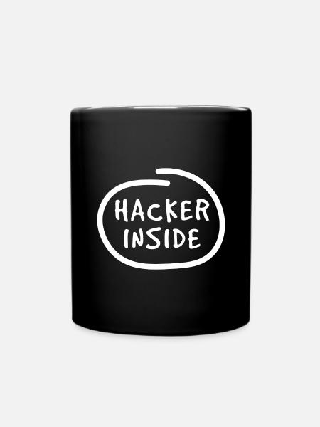 Hacker in mir - Tasse einfarbig - Schwarz