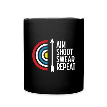 Buts de tir à l'arc - Mug uni - noir - Devant