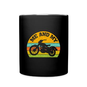Ich und mein Motorrad - Tasse einfarbig - Schwarz - Vorne