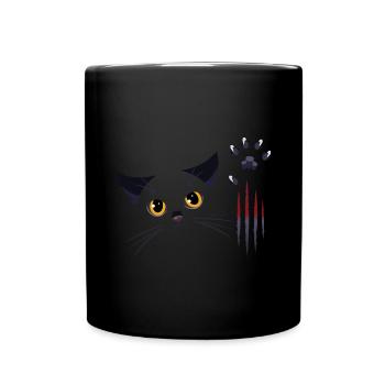 black cat - Full Colour Mug - black - Front
