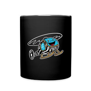 Funny Safari Helicopter - Full Colour Mug - black - Front
