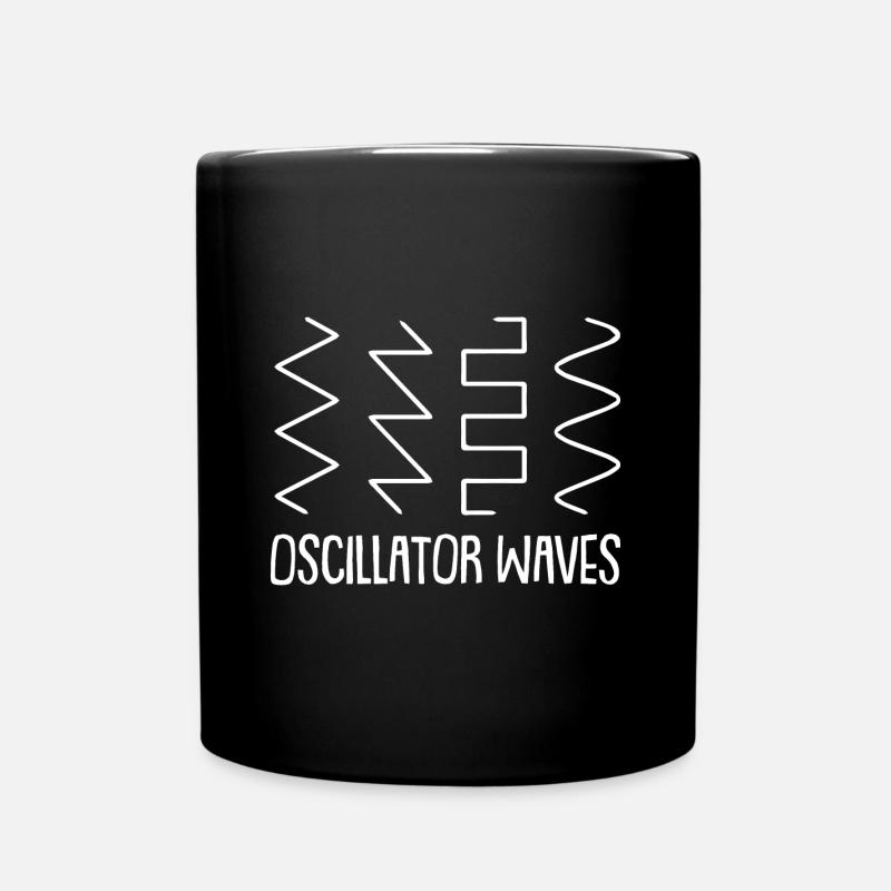 Retro Synthesizer Keyboard Synth Waves - Tasse einfarbig - Schwarz