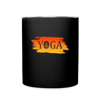 Yoga - Tasse einfarbig - Schwarz - Vorne