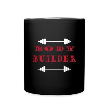 Bodybuilding Weight Training Fitness Muscle Building - Full Colour Mug - black - Front