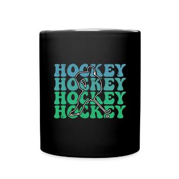 Hockey sur glace Patins Puck Hockey Femmes - Mug uni - noir - Devant